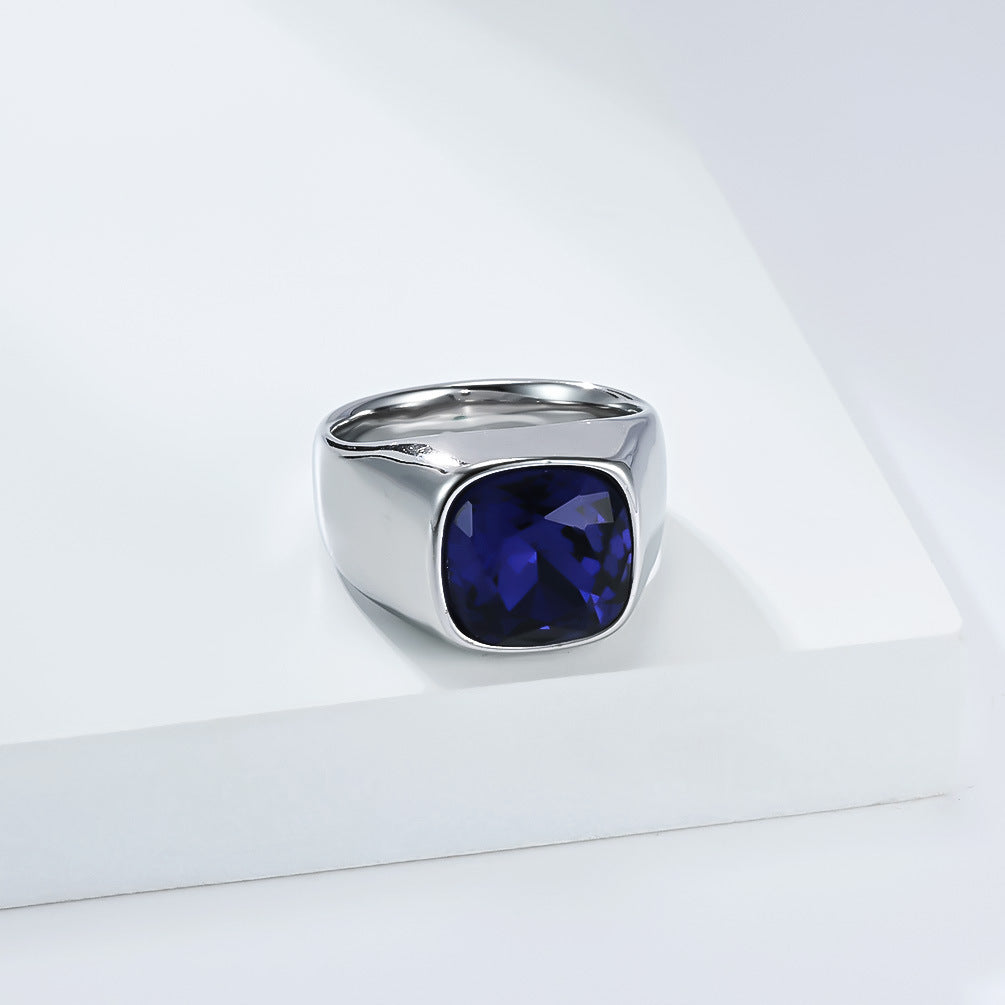Planderful Stainless Steel Zircon Ring Unisex Bold Statement For Men Women Everyday Genie Collection