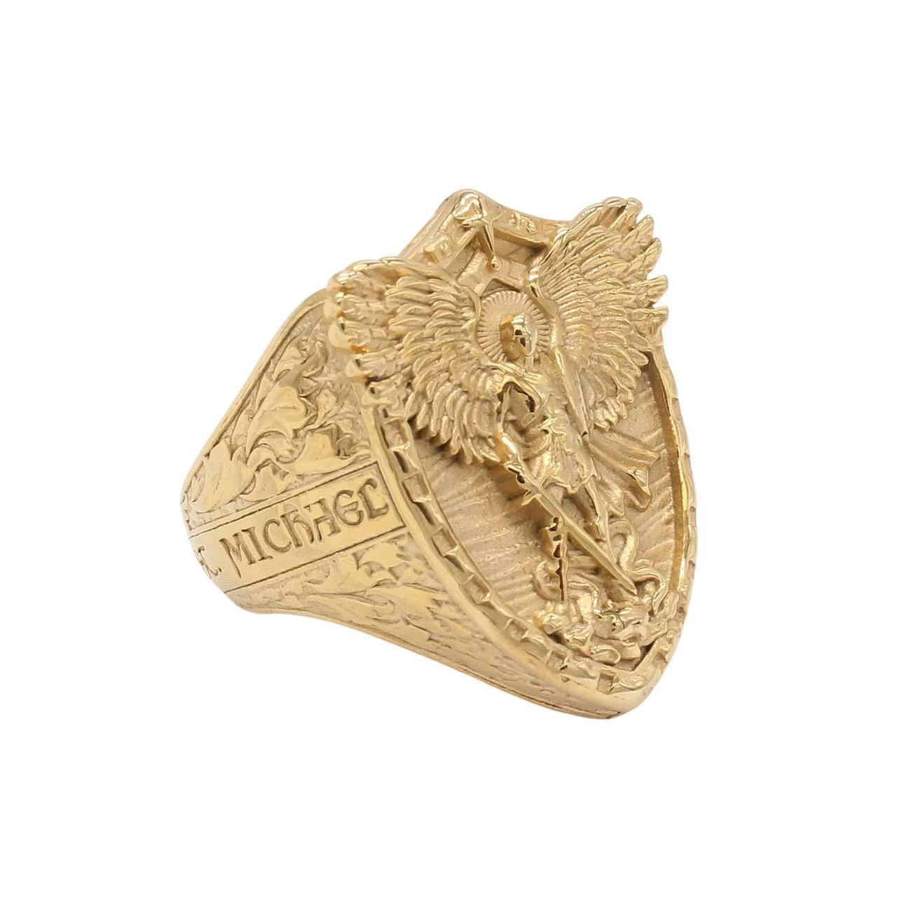 Planderful Jewelry Guardian Angel Wings Ring Steel