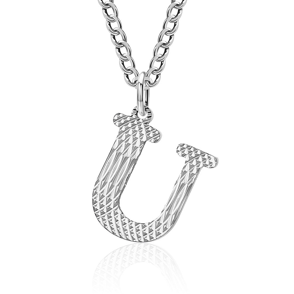 Planderful Everyday Genie Gold Plated Letter Surname Pendant For Couples Unisex Premium Magazine Style Jewelry