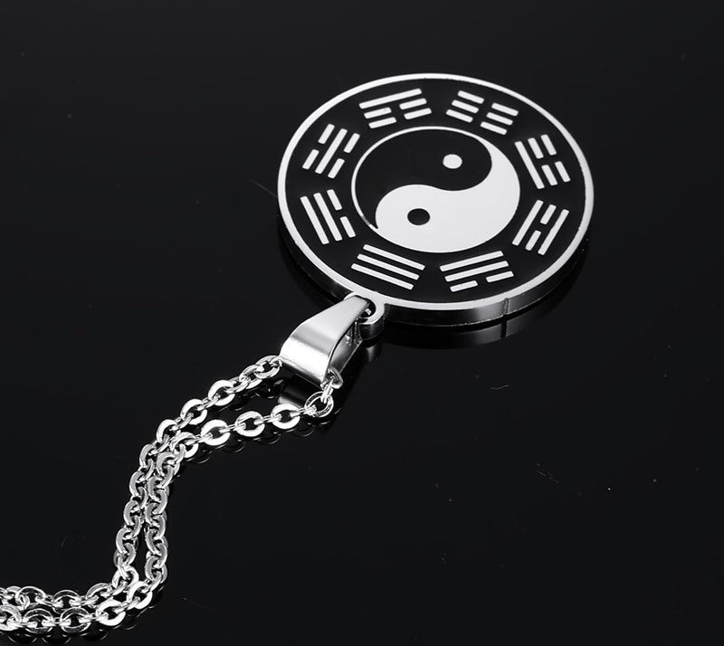 Titanium Steel Jewelry Round Stainless Steel Epoxy Pendant