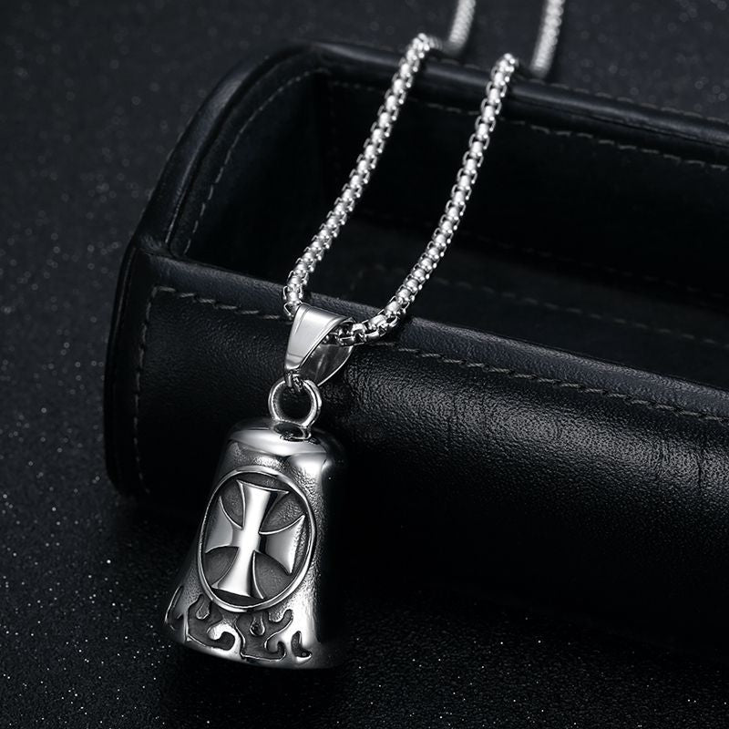 Planderful Everyday Genie Stainless Steel Cross Pendant Necklace For Women Retro Polished Durable