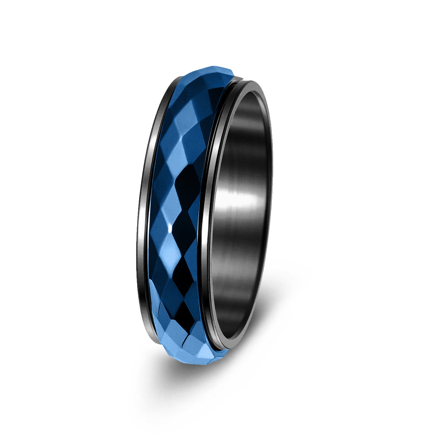 Planderful Everyday Genie Titanium Steel Ring Unisex Rotatable Decompression For Couples