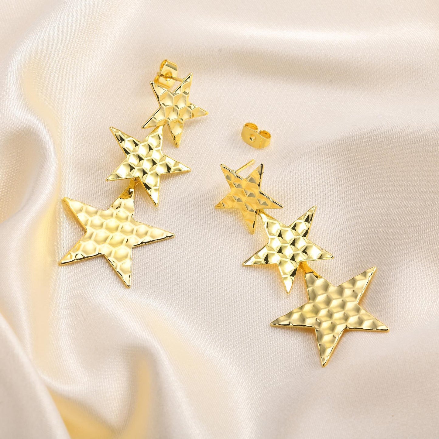 Geometric Star Earrings Women's Fashion Copper Jewelry Wholesale