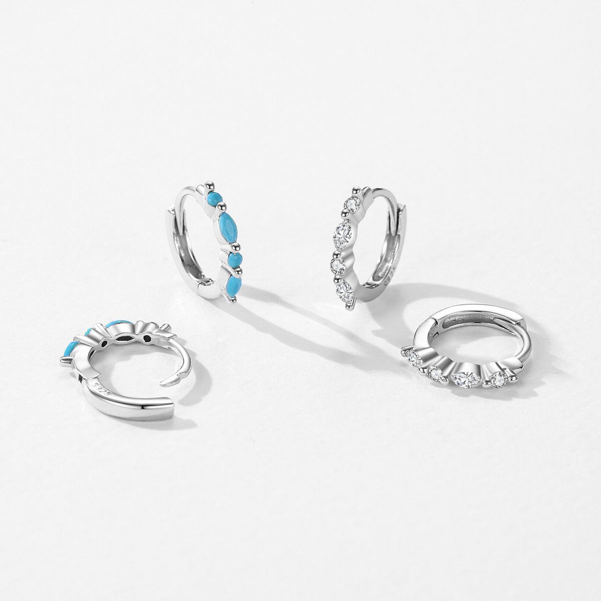 Simple and Elegant Turquoise Sterling Silver Earrings