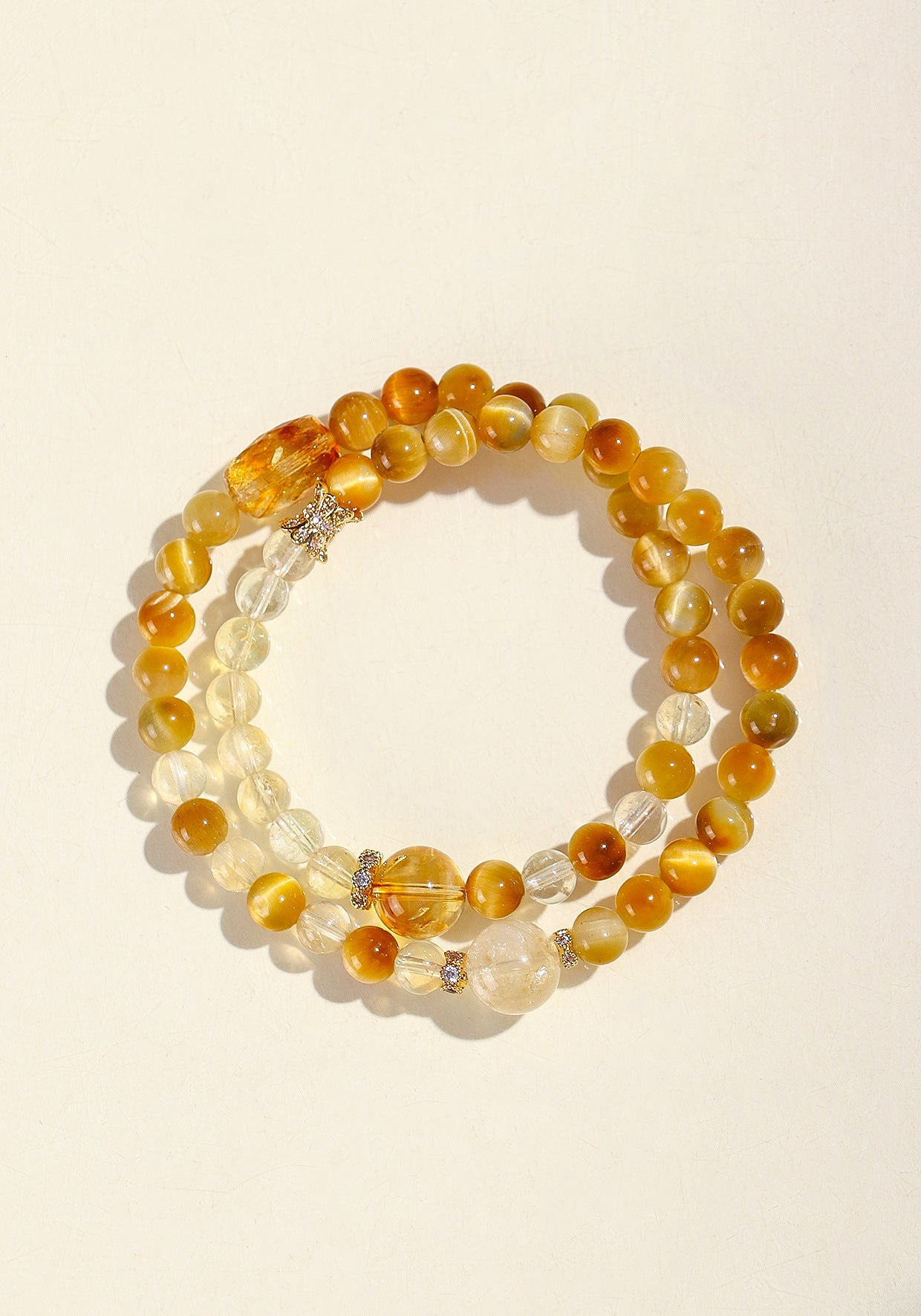 Planderful Fortune's Favor Bracelet – Elegant Double Circle Design with Lucky Crystals