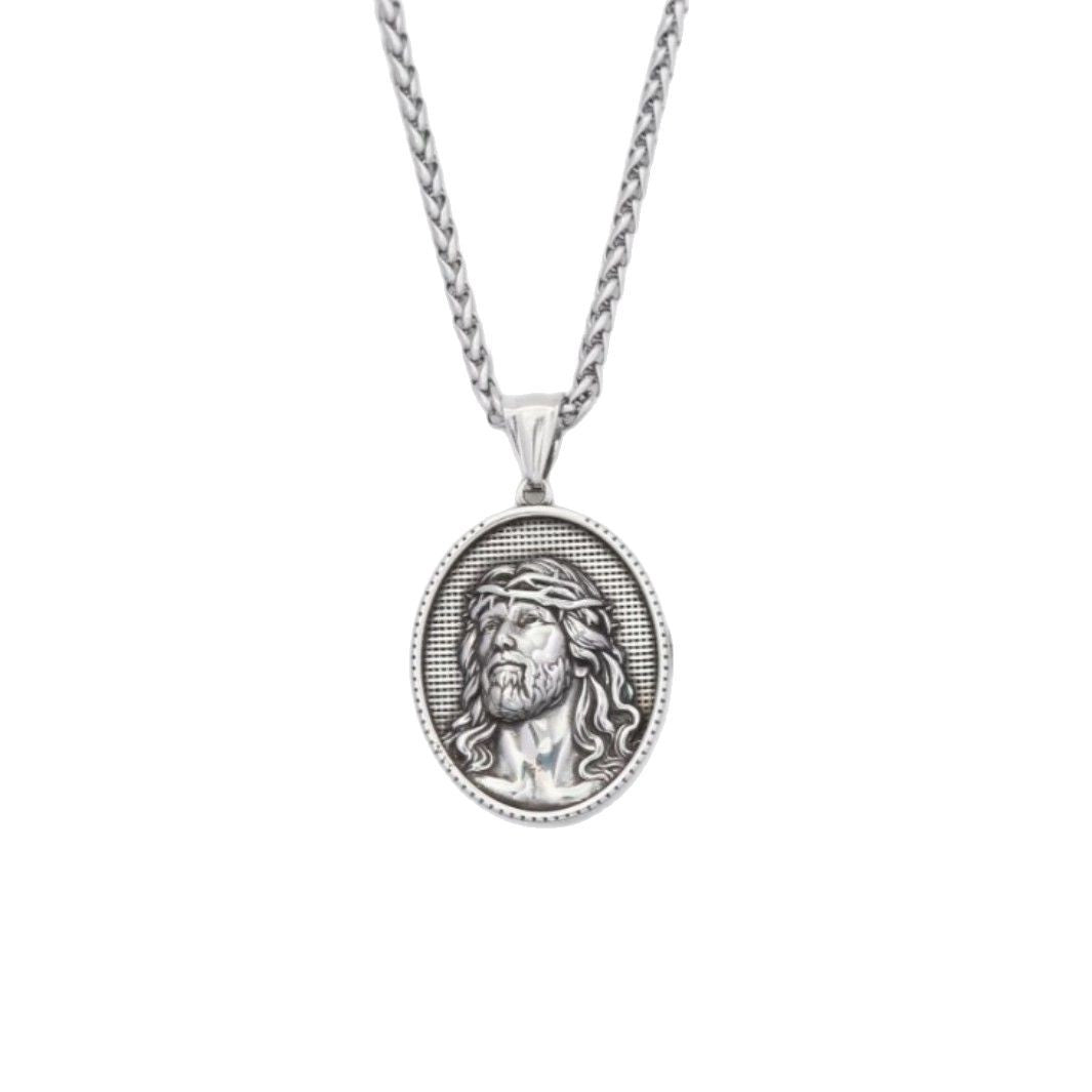 Vintage Stainless Steel Pendant Necklace