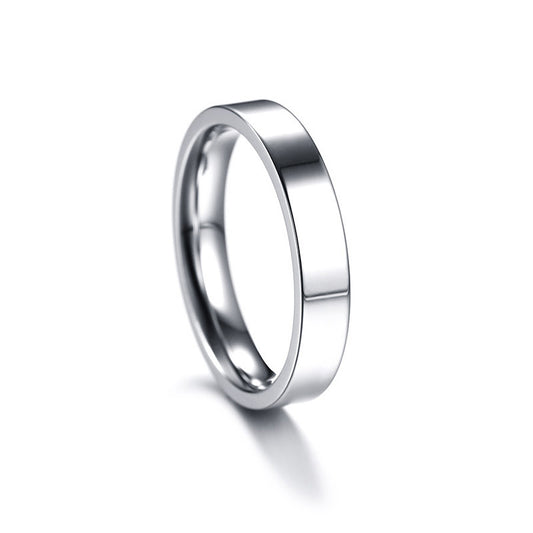 Titanium Steel Japan and Korea Simple Smooth Surface Ring