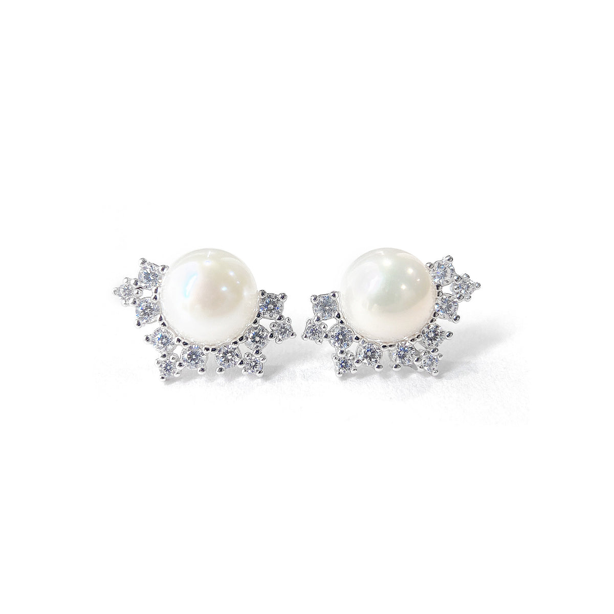 Minimalist Pearl 925 Sterling Silver Earrings