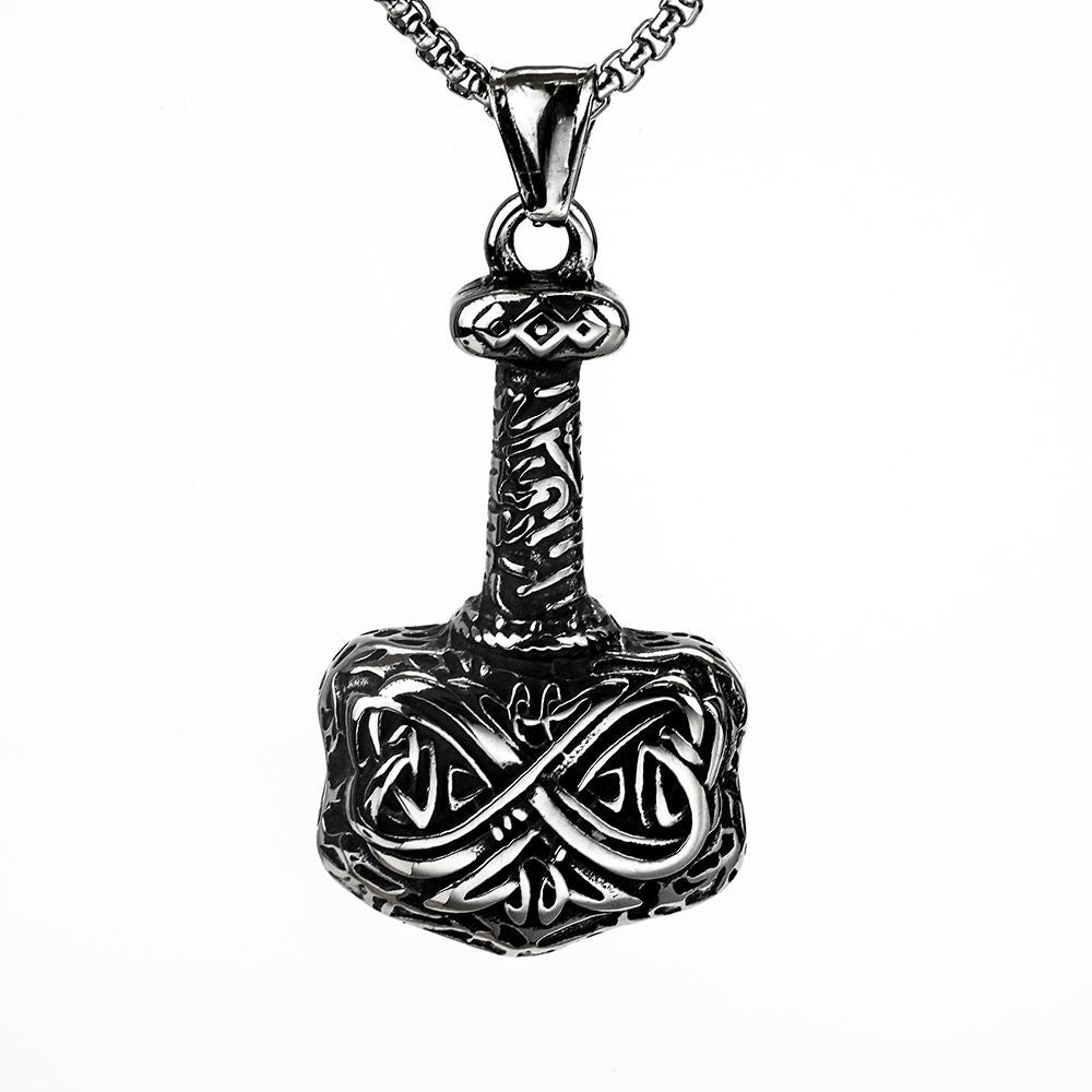 Nordic Retro Stainless Steel Men's Pendant Viking Quake Necklace