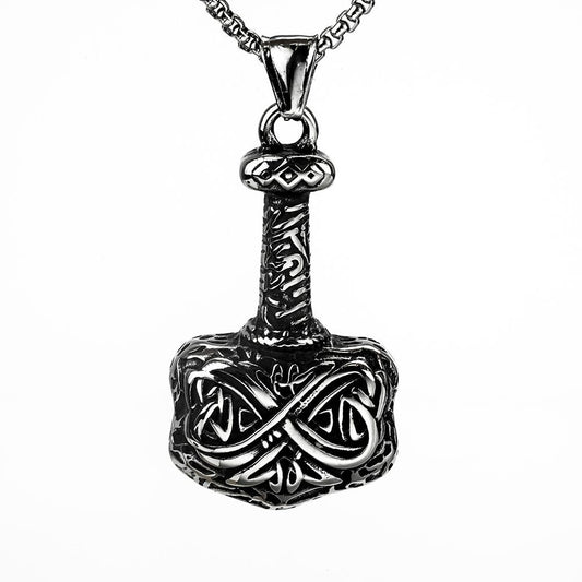 Nordic Retro Stainless Steel Men's Pendant Viking Quake Necklace
