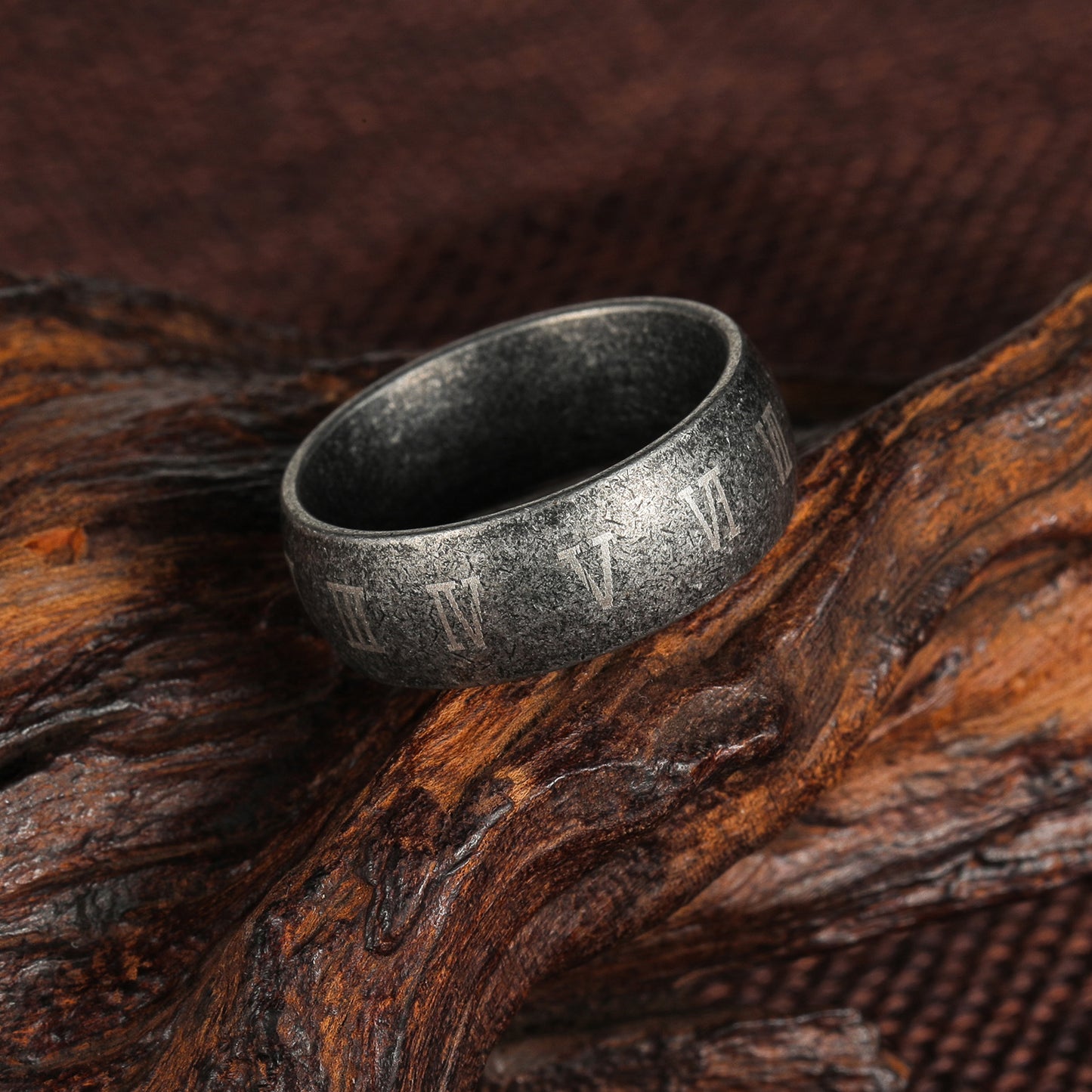 Planderful Everyday Genie Roman Numerals Ring Unisex Stainless Steel Durable Statement Jewelry