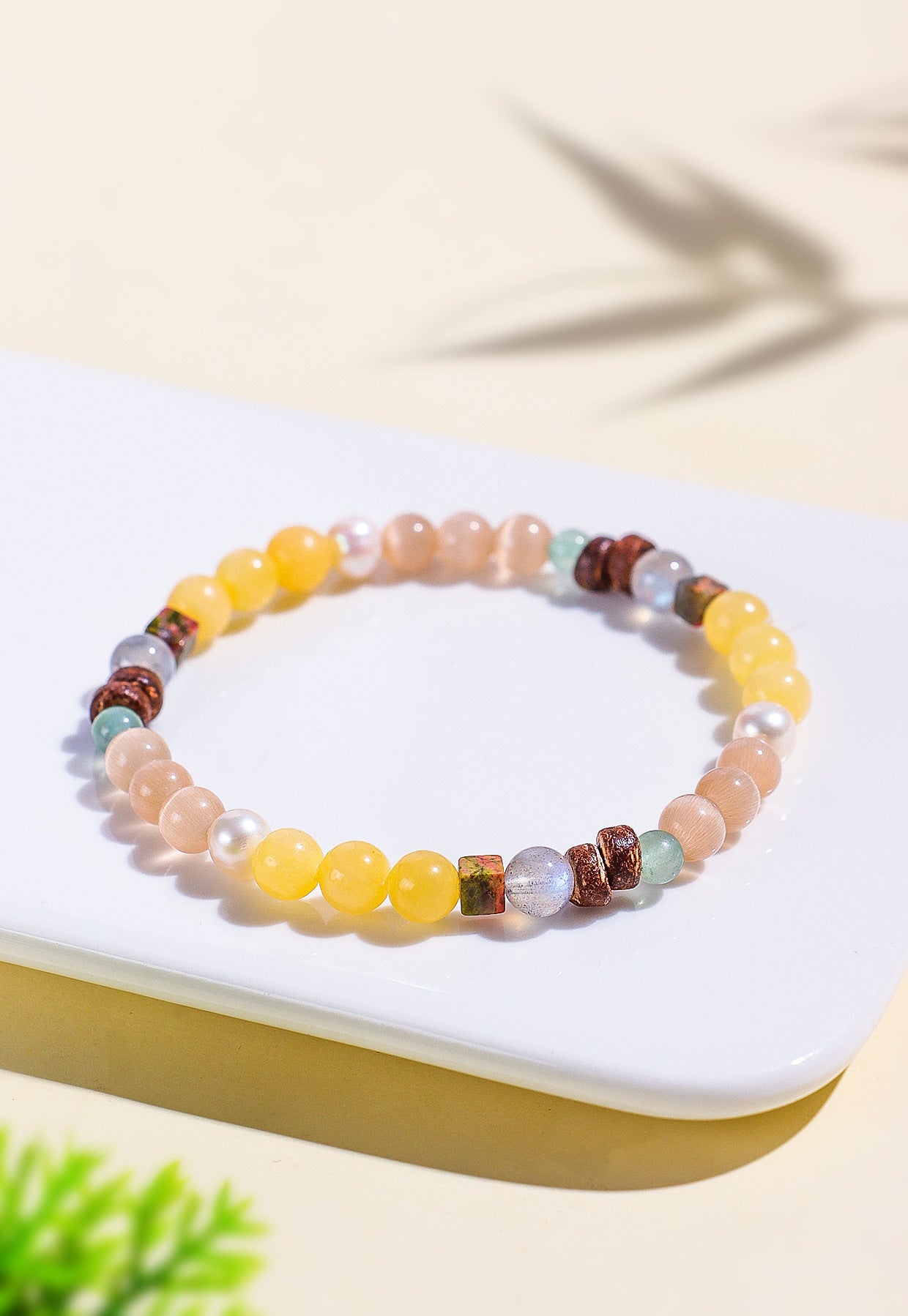 Planderful Fortune's Favor Bracelet – Elegant Natural Pearl and Opal Design