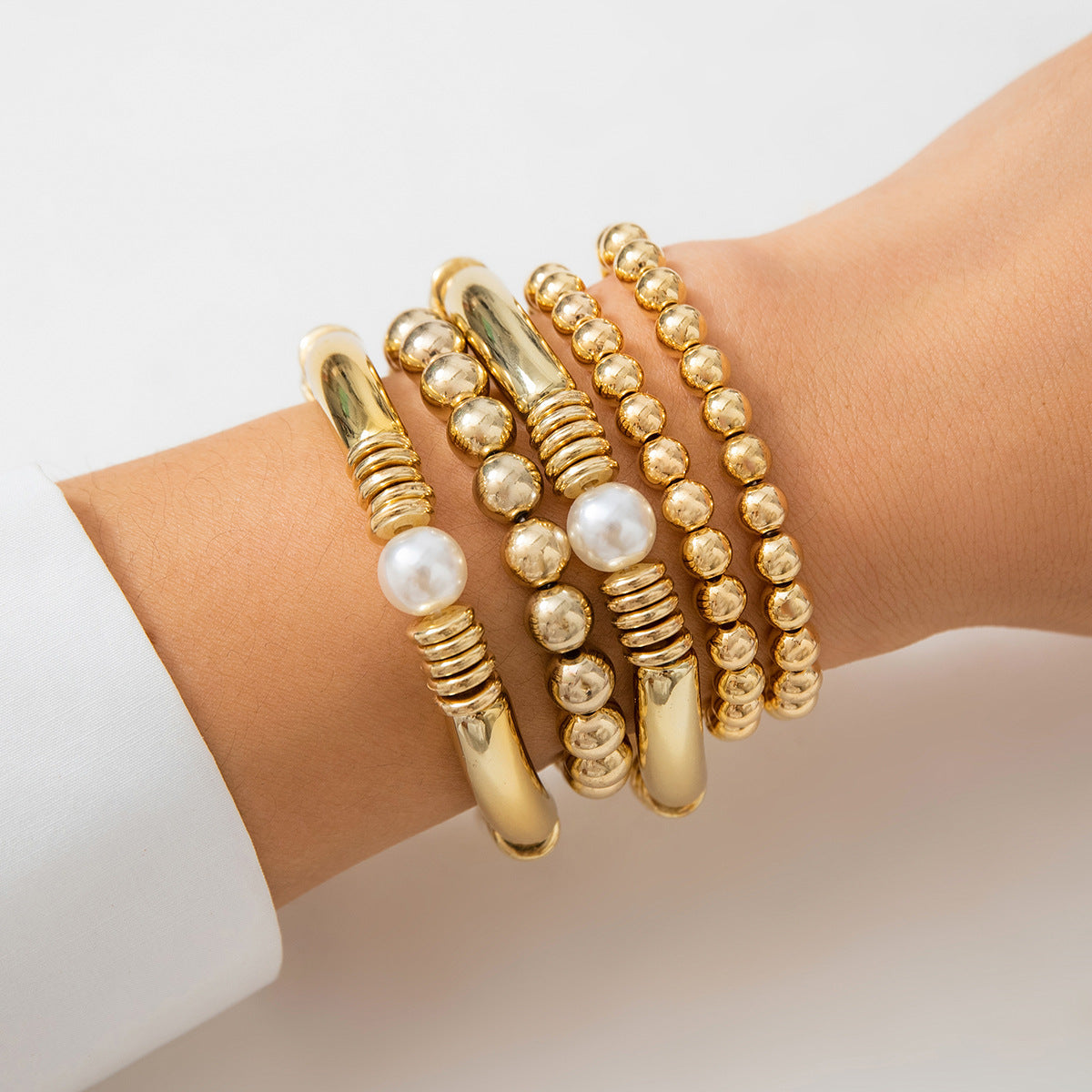 Planderful Beaded Bracelet Set for Women Versatile Exaggerated Multi Layer Design Statement Jewelry Vienna Verve