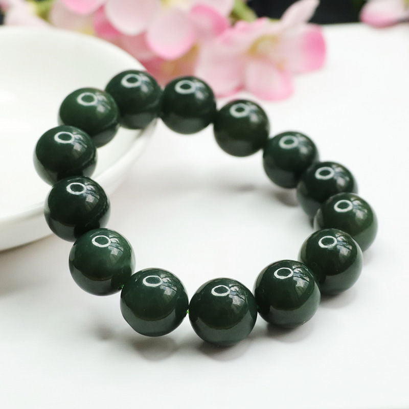 Dark Taqing Hetian Jade Bracelet