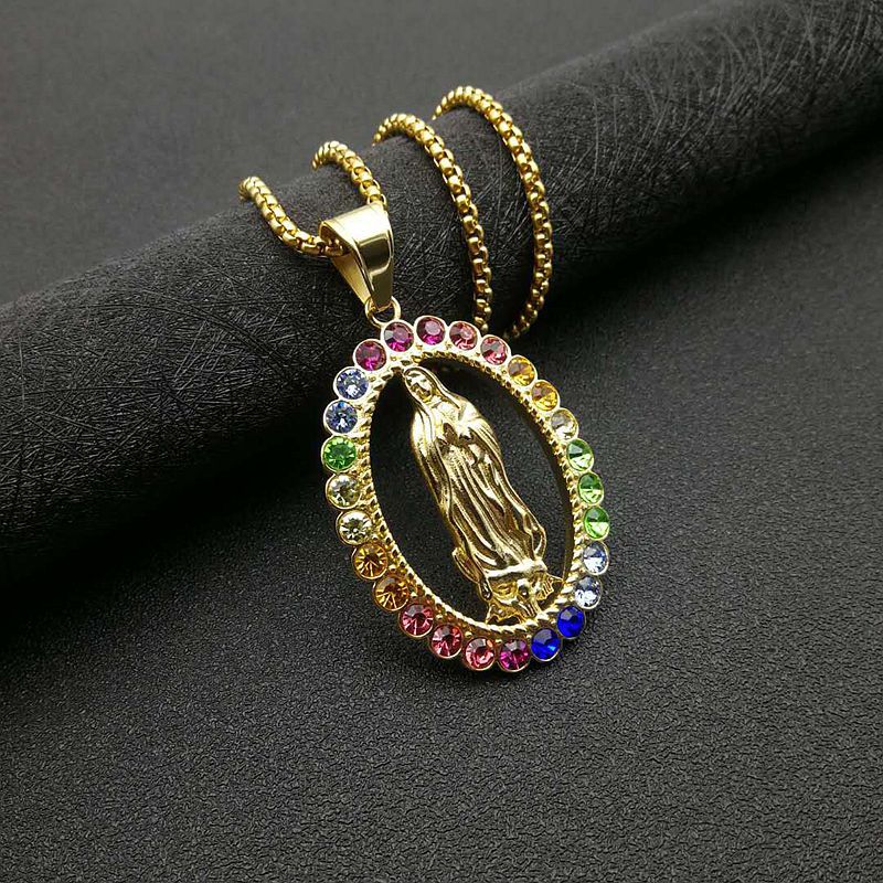 Zircon Necklace – Luxury Gold Plated Titanium Steel Pendant For Hip Hop Style Today