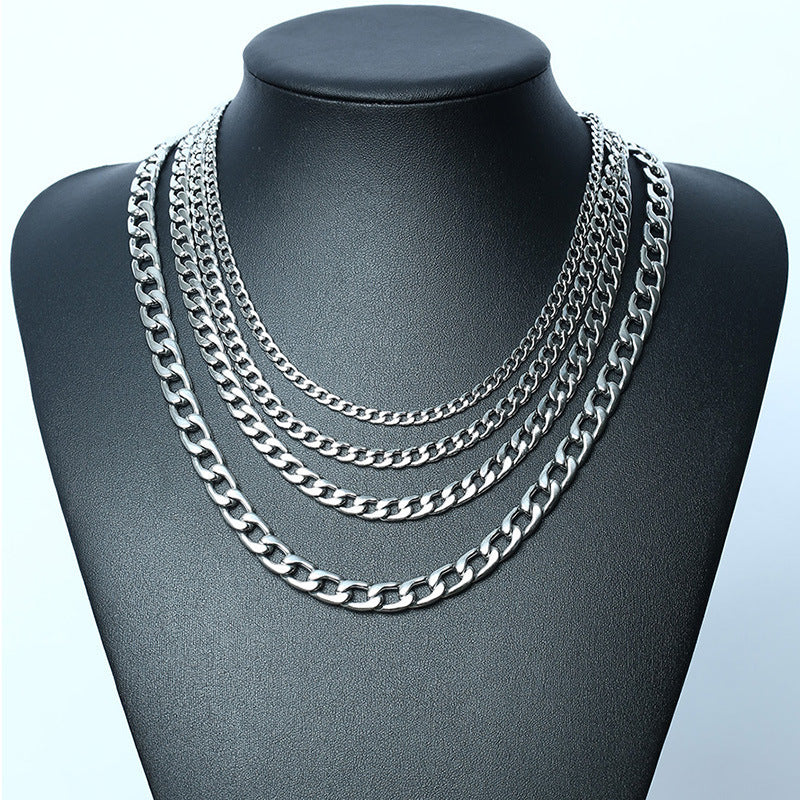 Stainless Steel Men's Thick Necklace Hip-Hop Fashion Chain