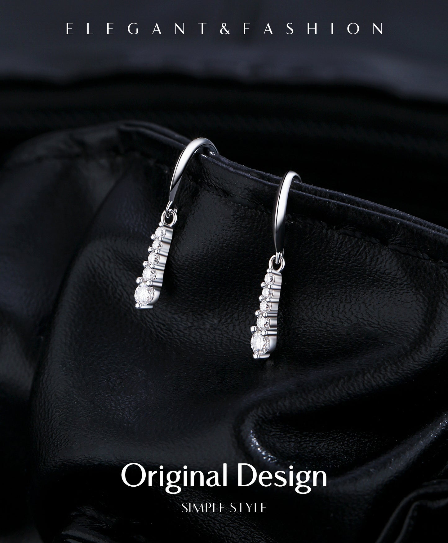 Planderful Moissanite Sparkling Earrings – Elegant Water Drop Design