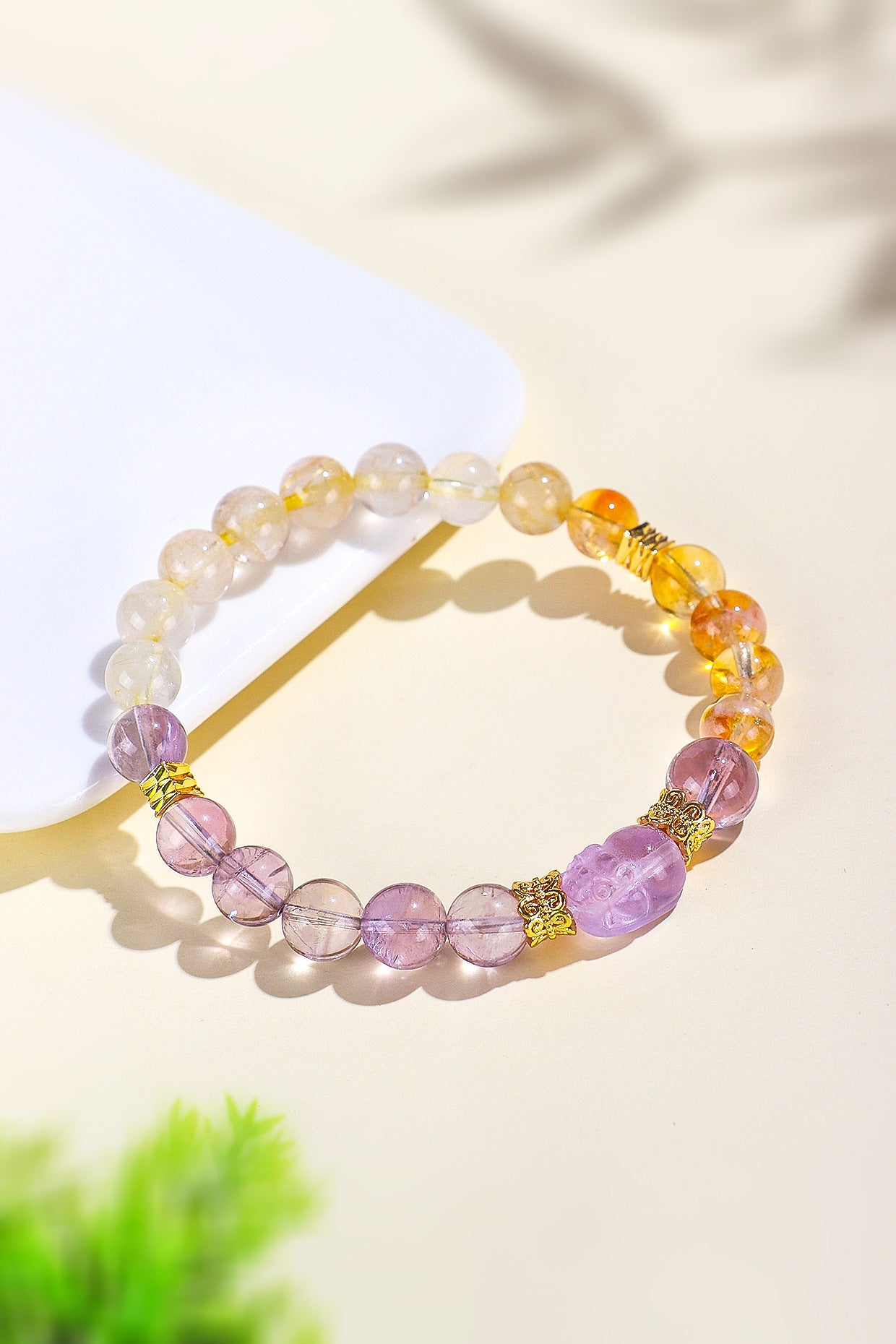 Planderful Fortune's Favor Amethyst Pixiu Bracelet – High-End Crystal Elegance