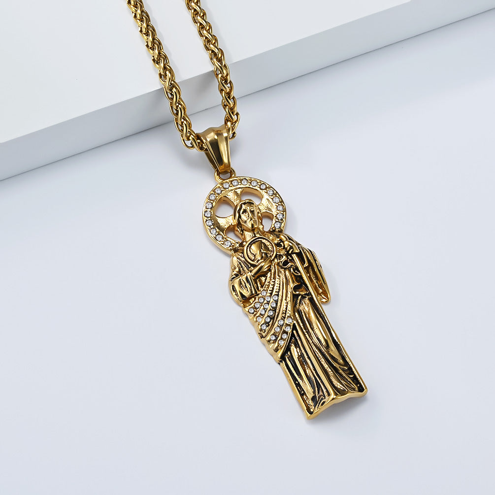 St Jude Pendant Necklace For Unisex Wear Classic Retro Protection Symbol By Planderful Everyday Genie