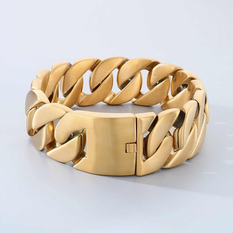 Planderful Cuban Chain Necklace 43mm Thick Unisex Glossy