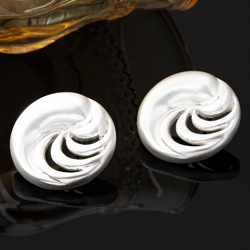 Planderful Vienna Verve Earrings – Unique Metal Vortex Design