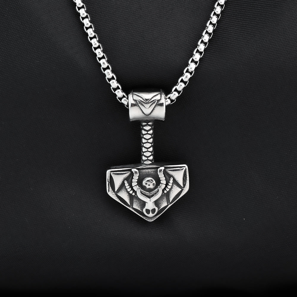 Vintage Viking Stainless Steel Men's Pendant Necklace