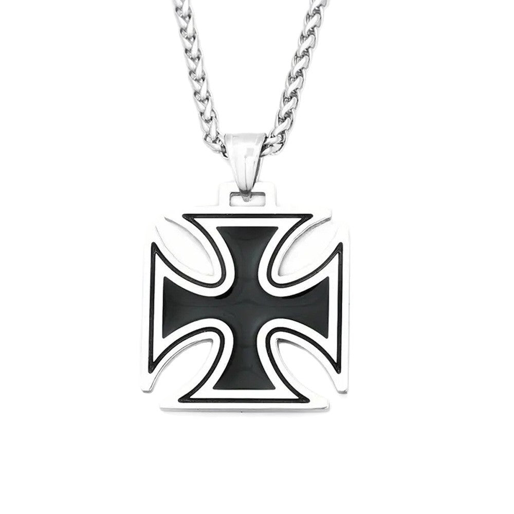 Punk Cross Stainless Steel Men's Pendant Necklace