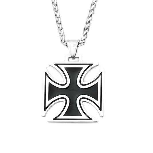 Punk Cross Stainless Steel Men's Pendant Necklace