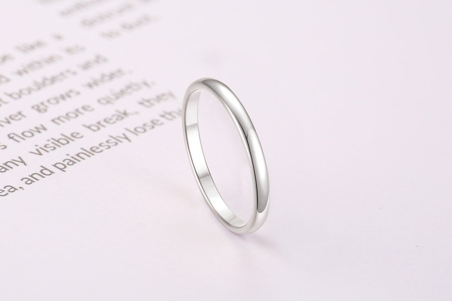 Plain Ring Thin Ring Women's Stainless Steel Couple Ring