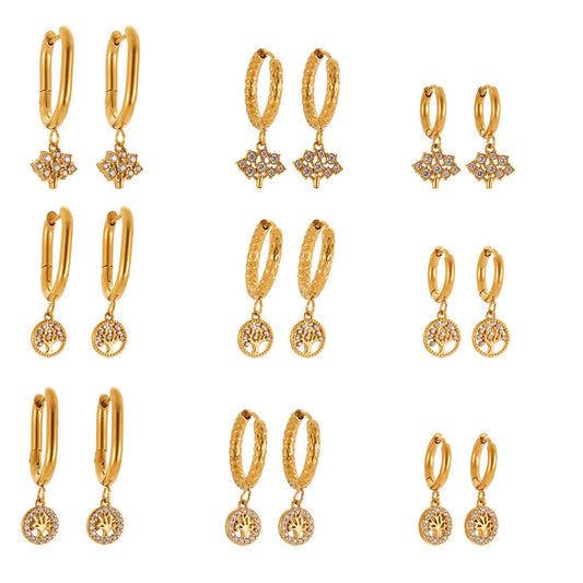 Planderful Tree of Life Zircon Earrings Eco Friendly