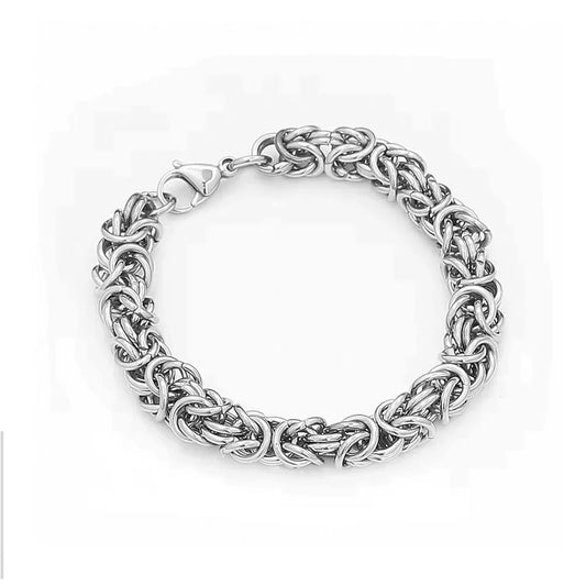 Vintage Byzantine Stainless Steel Men's Bracelet