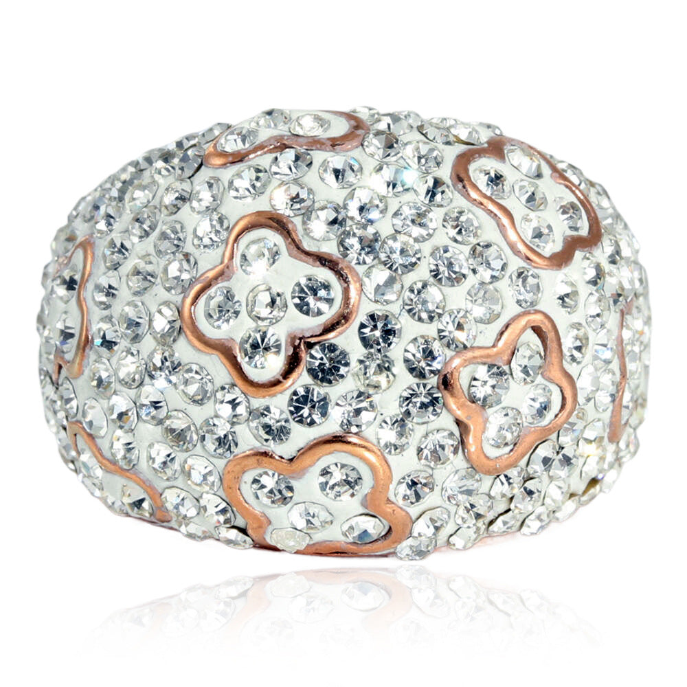 Retro Punk Titanium Steel Floral Ring for Trendy Girls - European and American Jewelry Accessory