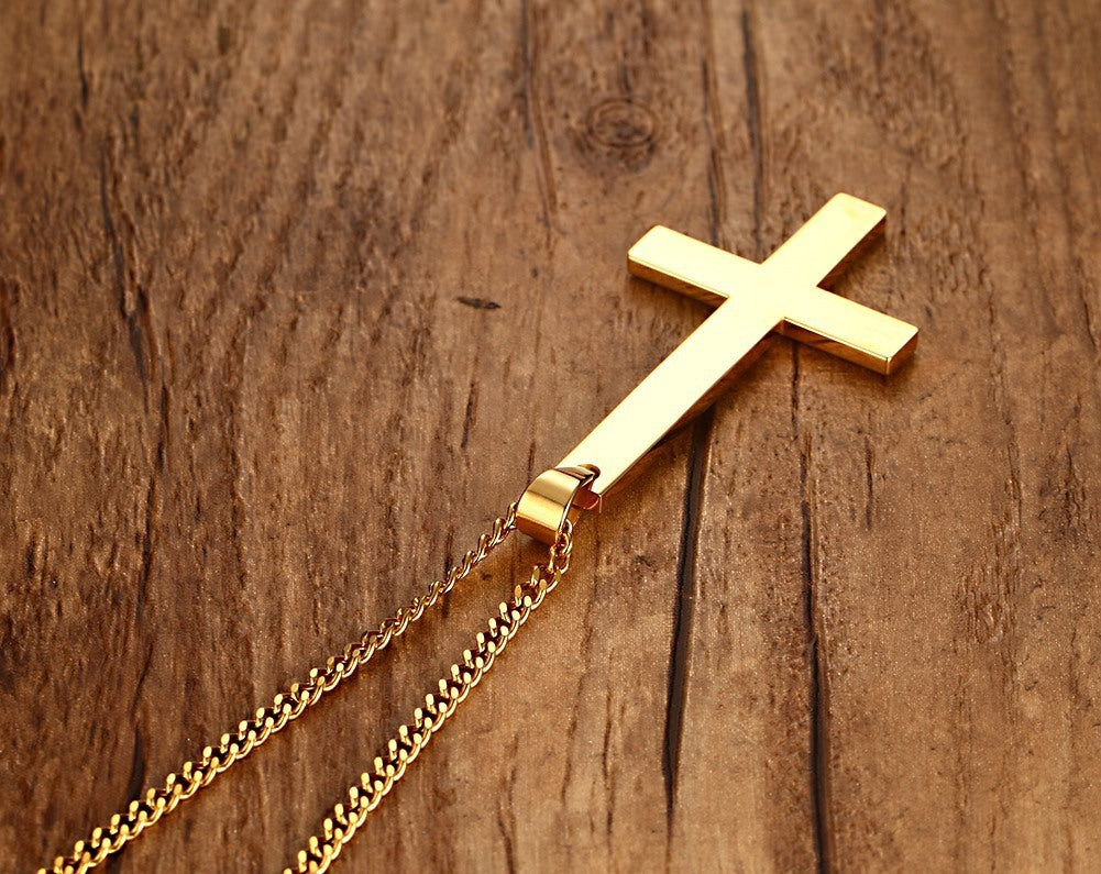 Stainless Steel Jewelry Wholesale 55MM Upside Down Cross