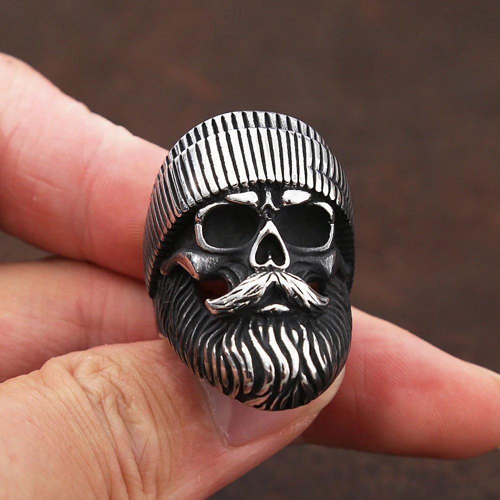 Punk Skull Stainless Steel Men's Ring