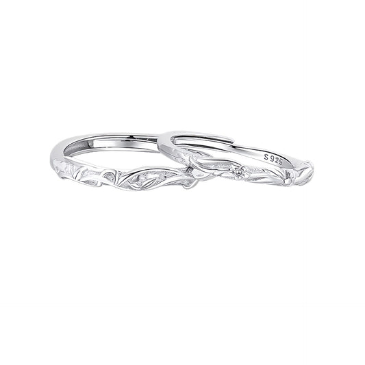 New 925 Sterling Silver Couple Ring Popular Valentine's Gift