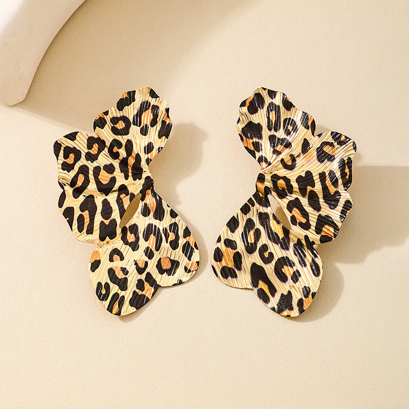 Planderful Vienna Verve Earrings – Exaggerated Leopard Print Design