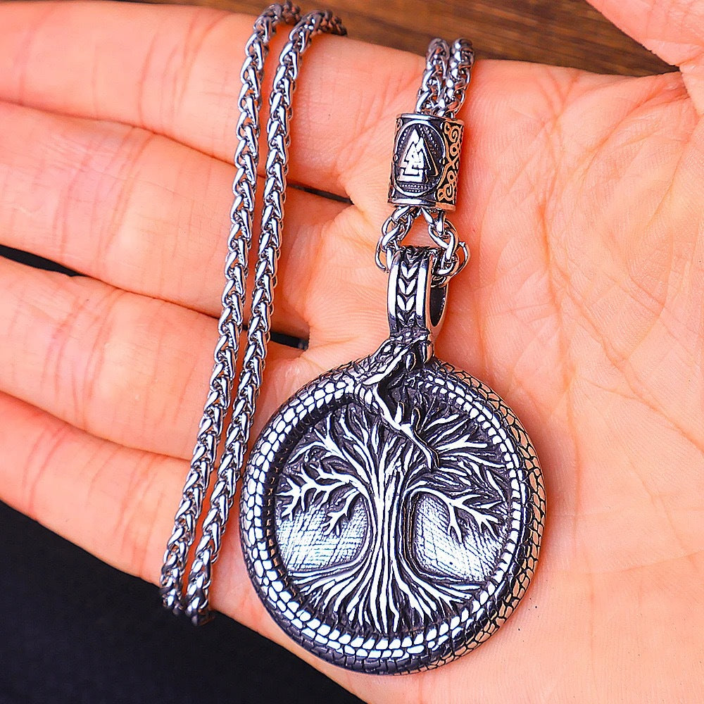 1. Planderful Tree Of Life Necklace Stainless Steel Personalized Long Chain Gift For Women