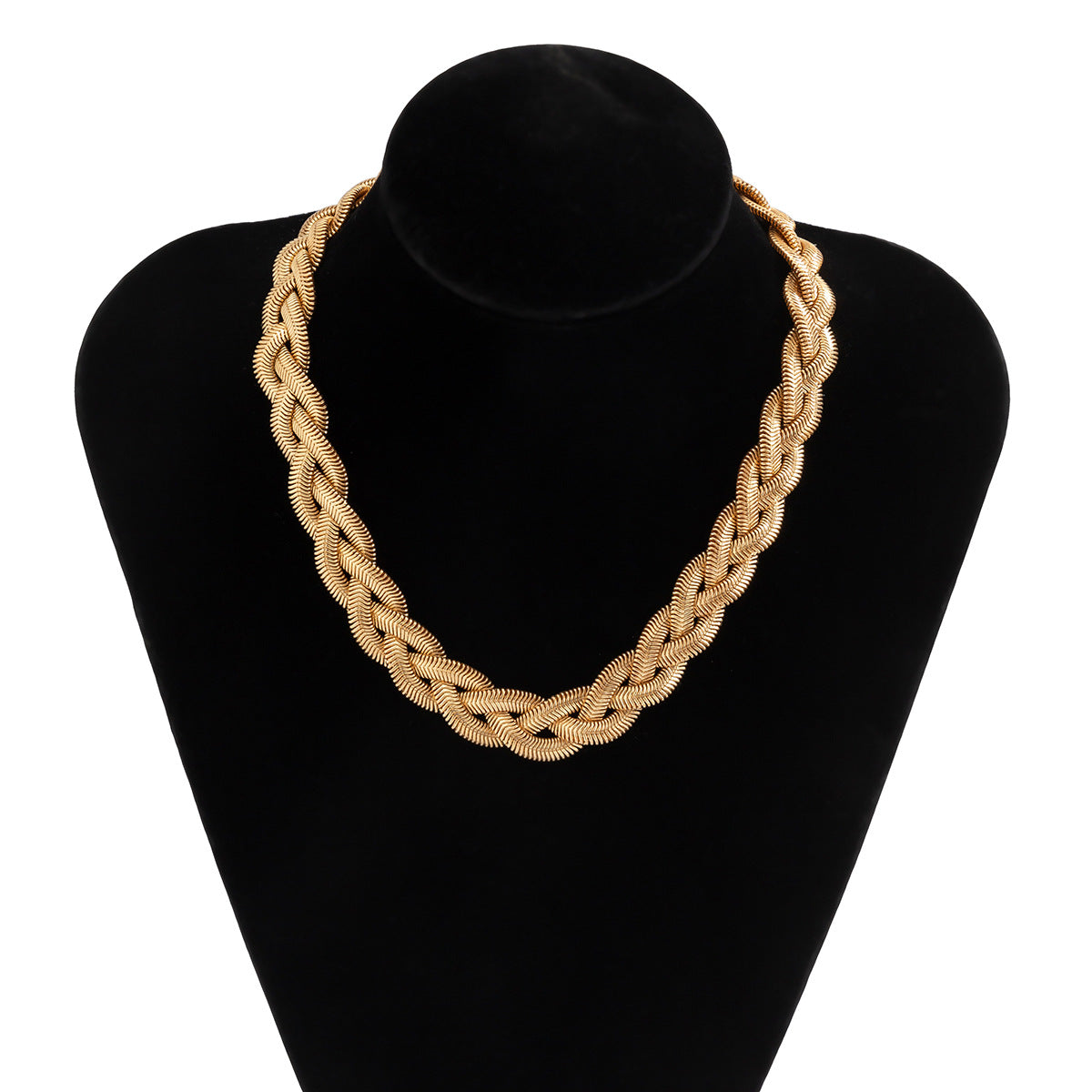 Creative Woven Snake Chain Necklace with a Retro Twist