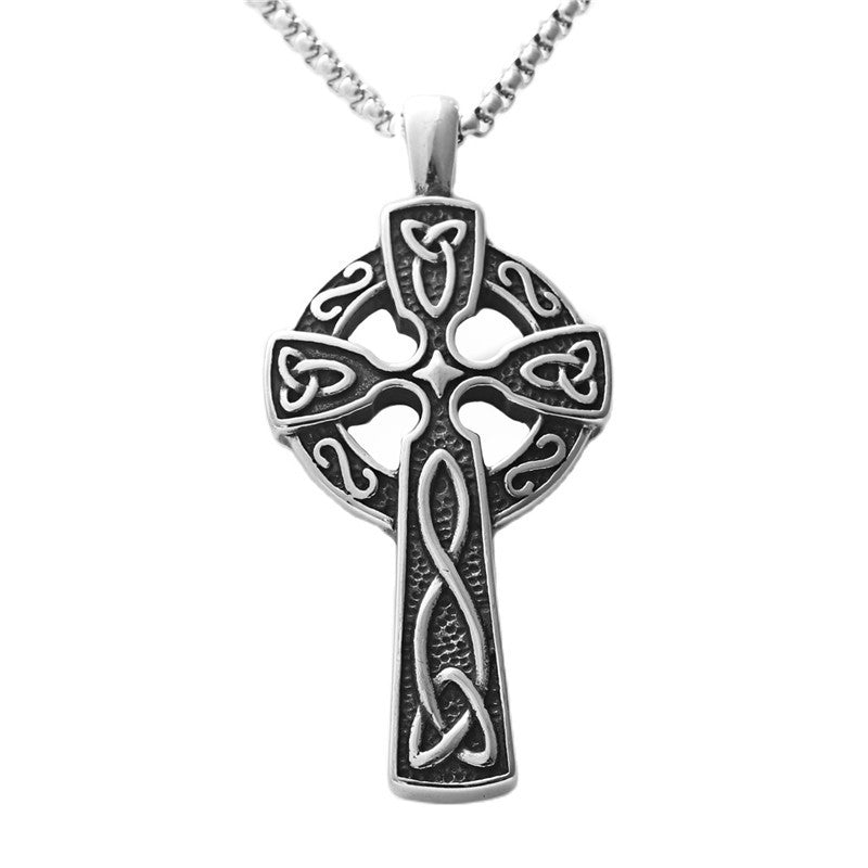 Titanium Steel Cross Pendant Personalized Punk Necklace
