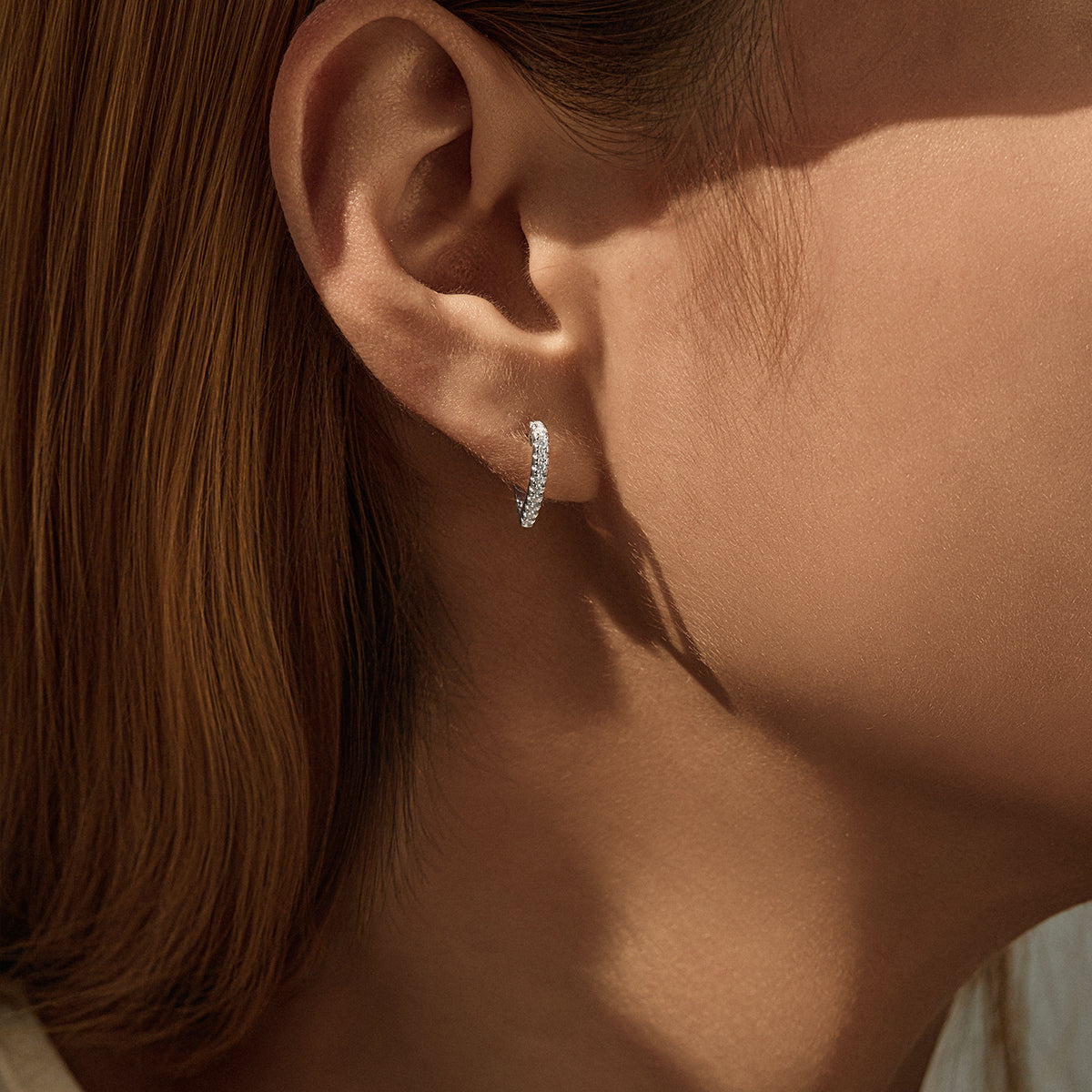 925 Sterling Silver Heart Moissanite Earrings