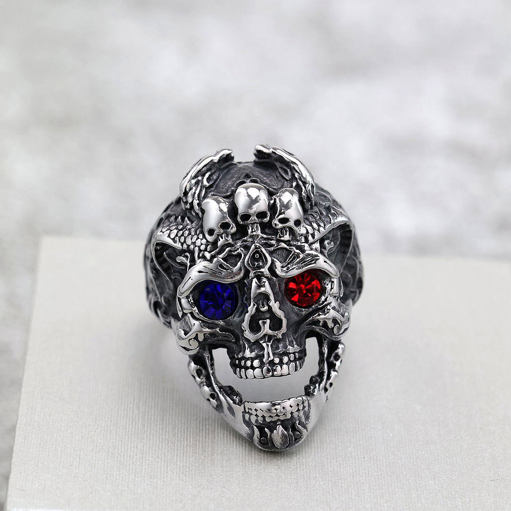 Punk Skull Stainless Steel Men's Ring