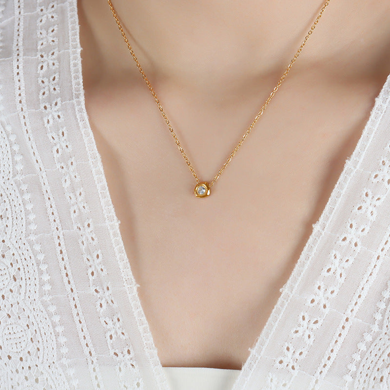 Exquisite Meteorite Shape Zircon Pendant Necklace - Niche Jewelry Wholesale