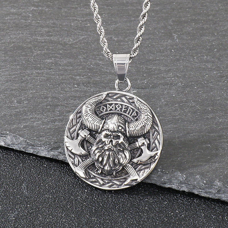 Planderful Day Of Dead Rose Skull Necklace Men Pirate King