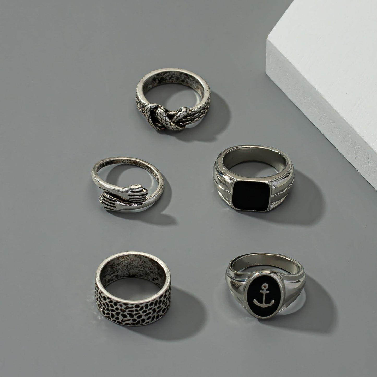 European and American Men's Ring Set with Instagram Bracelets - Planderful Vienna Verve Collection