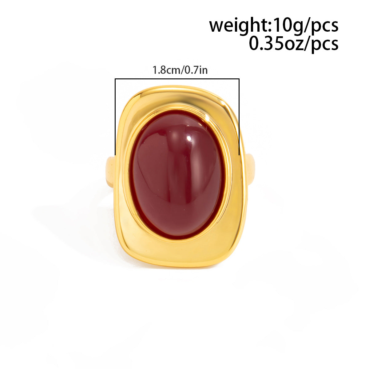 Geometric Resin Ring Open Irregular Square Design Vienna Verve By Planderful Collection For Fashion Forward Women