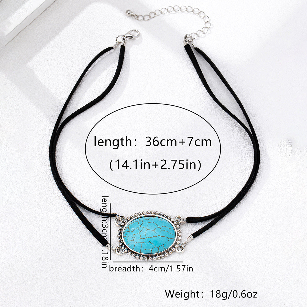 Planderful Vienna Verve Necklace – Stylish Retro Turquoise Pendant