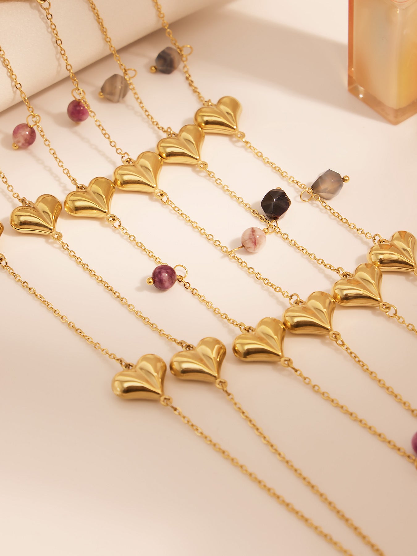 Planderful Stainless Steel Agate Y Necklace Women Chic