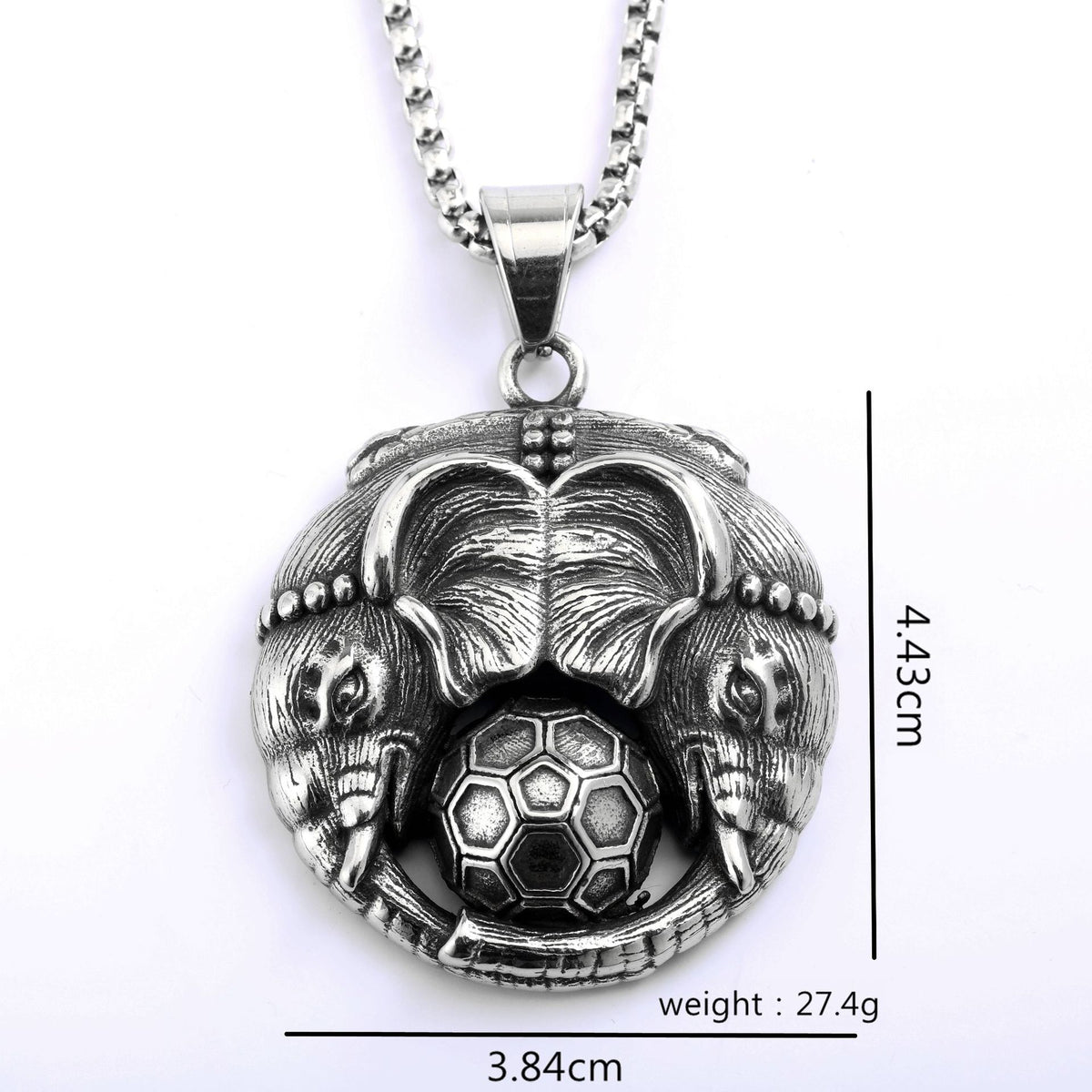 Punk Mask Stainless Steel Pendant Necklace