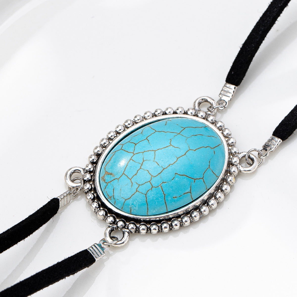 Planderful Vienna Verve Necklace – Stylish Retro Turquoise Pendant