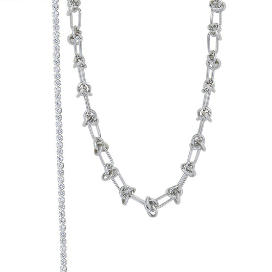 Elegant Tassel Zircon Clavicle Chain Necklace